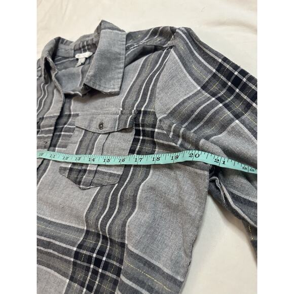EST. 1946 Gray Plaid Flannel Shirt | Size L | Soft Brushed Cotton Blend - Picture 3 of 4